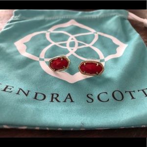 Kendra Scott red stud earrings